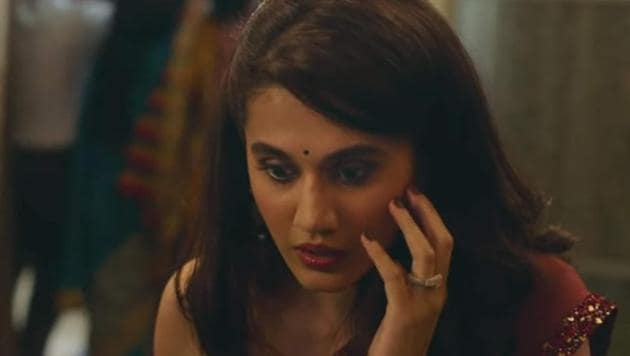 Taapsee Pannu in a still from Thappad trailer.