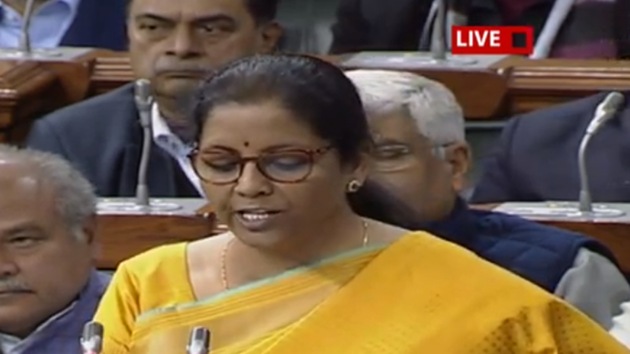 Union Finance Minister Nirmala Sitharaman delivering her Budget speech. (ANI) Union Finance Minister Nirmala Sitharaman delivering her Budget speech. (ANI)