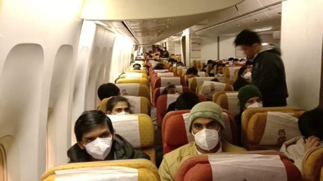 An Air India special flight brought over 300 Indians from Wuhan in China to New Delhi on the morning of Feb 1, 2020.(ANI / Twitter) An Air India special flight brought over 300 Indians from Wuhan in China to New Delhi on the morning of Feb 1, 2020.(ANI / Twitter)