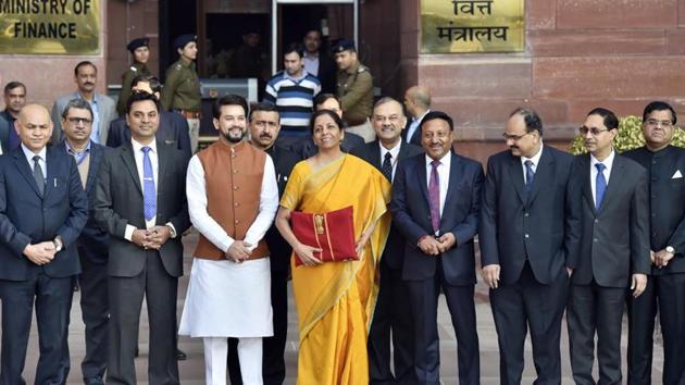 Finance Minister Nirmala Sitharaman underlined that the NDA government will continue to push for the next phase after its initial target of making India open defecation free (ODF). The ODF Plus will focus on better waste management to ensure higher levels of cleanliness.(AJAY AGGARWAL/HT PHOTO.)
