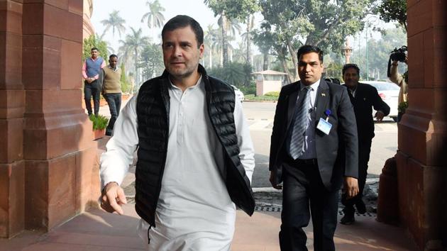 Congress Lok Sabha MP from Wayanad Rahul Gandhi arrives to attend the Budget Session in New Delhi.(Photo: ANI)