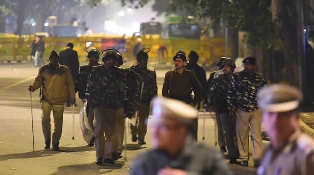 Delhi Police personnel (Raj K Raj/HT PHOTO) Delhi Police personnel (Raj K Raj/HT PHOTO)