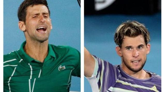 Djokovic will take on Thiem in the Australian Open final(HT Collage)