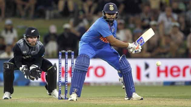 India’s Rohit Sharma plays a shot. (ANI) India’s Rohit Sharma plays a shot. (ANI)