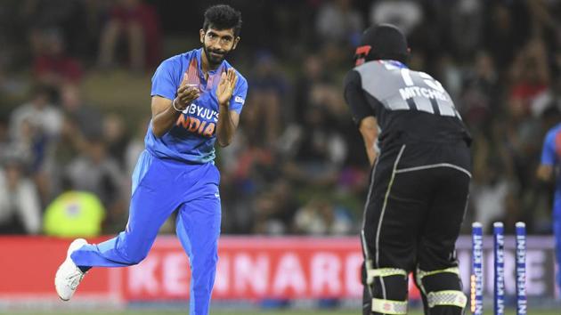 New Zealand's Daryl Mitchell is bowled by India's Jasprit Bumrah. (AP) New Zealand's Daryl Mitchell is bowled by India's Jasprit Bumrah. (AP)
