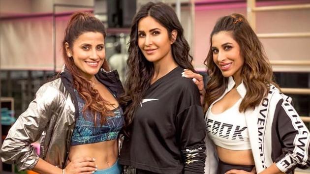 Yasmin Karachiwala with Bollywood actor Katrina Kaif and Sophie Choudhry. (INSTAGRAM) Yasmin Karachiwala with Bollywood actor Katrina Kaif and Sophie Choudhry. (INSTAGRAM)