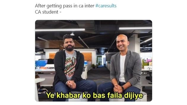 People dropped all sorts of CA results memes.(Twitter/@AnujGahlawat4)