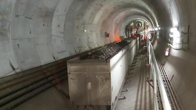 Mutha TBM has completed digging a 351 metre tunnel, said Maha-Metro officials. (HT/PHOTO) Mutha TBM has completed digging a 351 metre tunnel, said Maha-Metro officials. (HT/PHOTO)