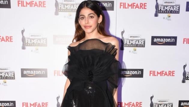 Alaya F also wore a sequinned black ensemble by Gaby Charbachy. The strapless number was quite interesting with its two-legged bottoms and thigh-high slits and mesh panelling down the front. (INSTAGRAM) Alaya F also wore a sequinned black ensemble by Gaby Charbachy. The strapless number was quite interesting with its two-legged bottoms and thigh-high slits and mesh panelling down the front. (INSTAGRAM)