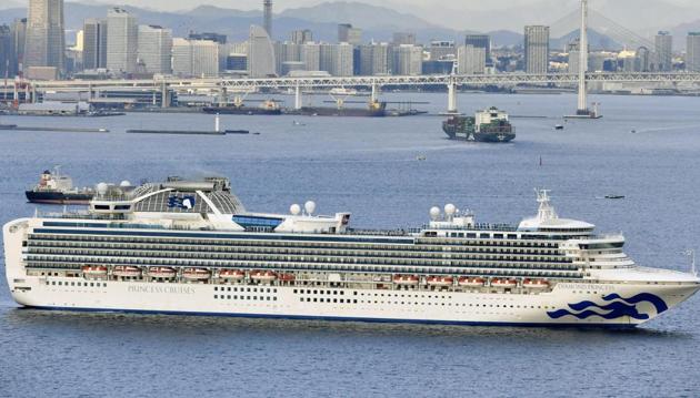A cruise ship Diamond Princess anchors off the Yokohama Port upon arrival in Yokohama, near Tokyo Tuesday, Feb. 4, 2020. A person who was a passenger on the Japanese-operated cruise ship has tested positive for a new virus after leaving the ship in Hong Kong on Jan. 25. (AP) A cruise ship Diamond Princess anchors off the Yokohama Port upon arrival in Yokohama, near Tokyo Tuesday, Feb. 4, 2020. A person who was a passenger on the Japanese-operated cruise ship has tested positive for a new virus after leaving the ship in Hong Kong on Jan. 25. (AP)