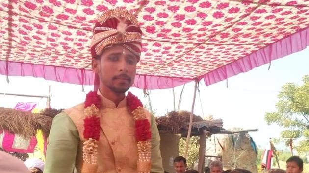 The groom had sought protection from the police for his wedding procession.(HT Photo)