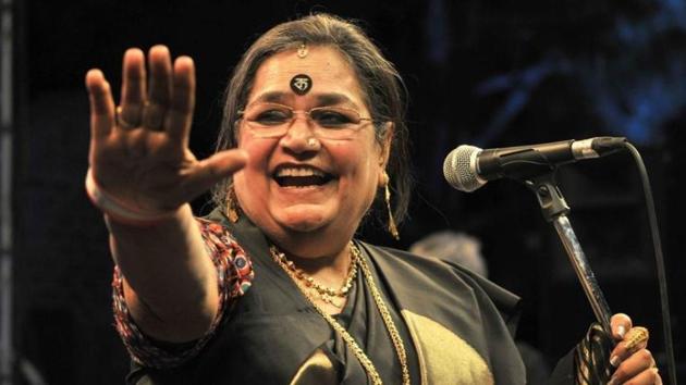 Usha Uthup has recorded many hit songs for Hindi films including the popular number Hari Om Hari.(Ravi Kumar/HT)