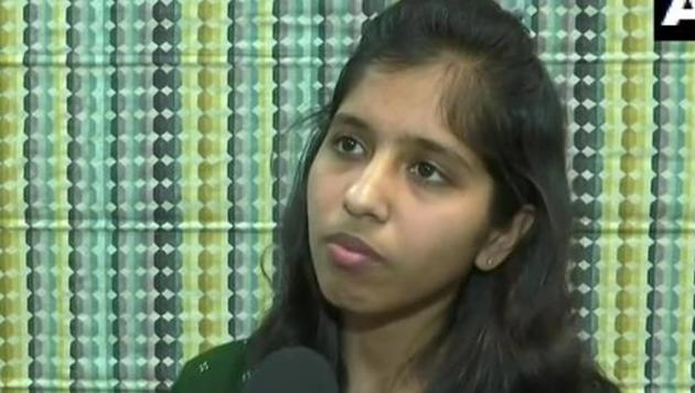 Seen here is Arvind Kejriwal’s daughter Harshita Kejriwal(ANI Photo) Seen here is Arvind Kejriwal’s daughter Harshita Kejriwal(ANI Photo)