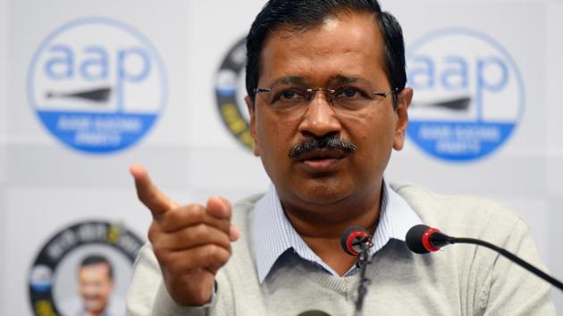 Delhi Chief Minister Arvind Kejriwal addresses a press conference at AAP Party office, ITO in New Delhi. (Amal KS/HT PHOTO) Delhi Chief Minister Arvind Kejriwal addresses a press conference at AAP Party office, ITO in New Delhi. (Amal KS/HT PHOTO)