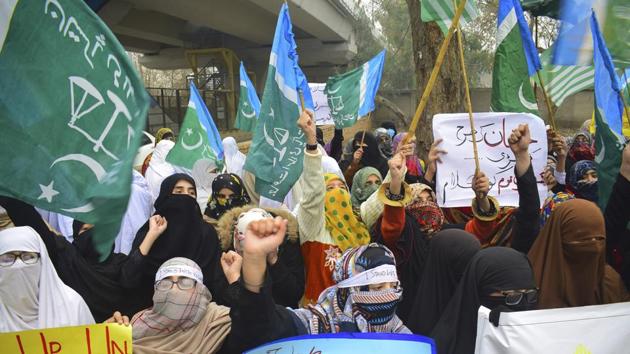 Supporters of the Pakistani religious party Jamat-i-Islami rally in Peshawar, Pakistan.(AP) Supporters of the Pakistani religious party Jamat-i-Islami rally in Peshawar, Pakistan.(AP)
