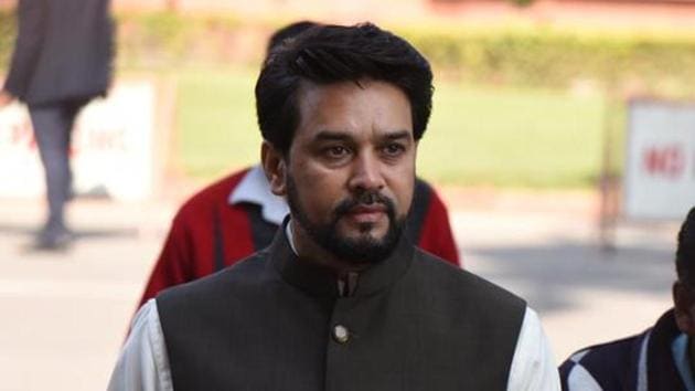 Union minister Anurag Thakur has accused Arvind Kejriwal and his deputy Manish Sisodia of backing the protesters in Shaheen Bagh. (Sonu Mehta/HT PHOTO) Union minister Anurag Thakur has accused Arvind Kejriwal and his deputy Manish Sisodia of backing the protesters in Shaheen Bagh. (Sonu Mehta/HT PHOTO)