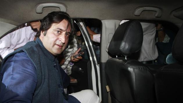 J&K leader Sajjad Gani Lone was among the two leaders released from detention on Wednesday.(Hindustan Times Photo/File)