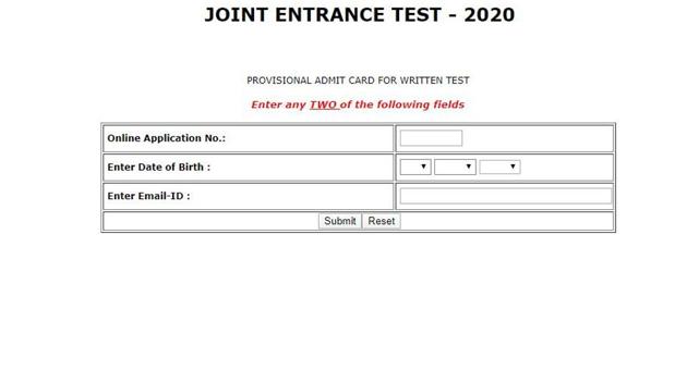 FTII JET 2020 admit card. (Screengrab) FTII JET 2020 admit card. (Screengrab)