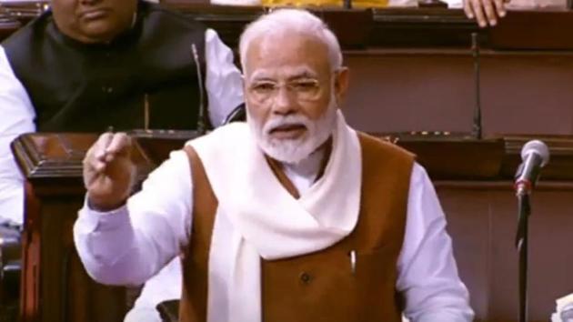 PM Modi in Rajya Sabha (Photo: Screengrab) PM Modi in Rajya Sabha (Photo: Screengrab)