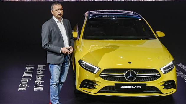 German luxury carmaker Mercedes Benz launched AMG GT 63S 4Matic 4-Door Coupe in India priced at ₹2.42 crore. The company also announced opening of bookings for its upcoming models, A-Class Limousine and new GLA SUV, which are slated to be launched in June and October this year. (Manish Sharma / PTI)