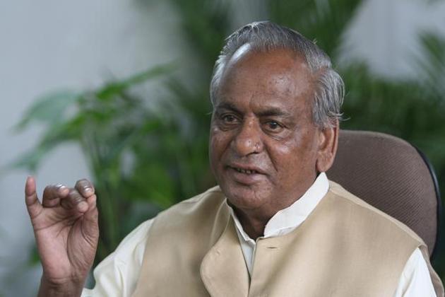 Former Rajasthan governor and ex-UP CM Kalyan Singh says Ram Navmi will be a good time to lay the foundation of a grand Ram temple in Ayodhya. (File photo) Former Rajasthan governor and ex-UP CM Kalyan Singh says Ram Navmi will be a good time to lay the foundation of a grand Ram temple in Ayodhya. (File photo)
