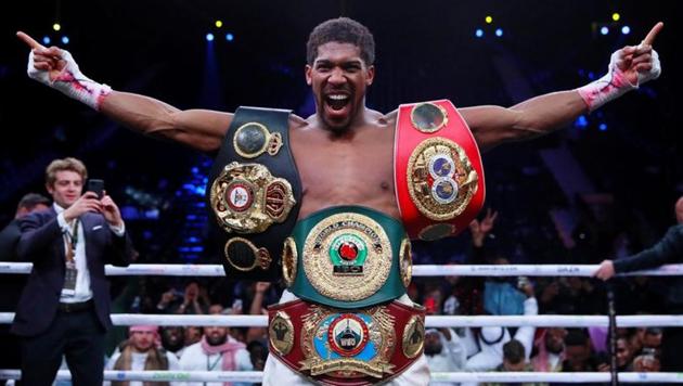 Anthony Joshua celebrates winning his fight against Andy Ruiz Jr.(Action Images via Reuters) Anthony Joshua celebrates winning his fight against Andy Ruiz Jr.(Action Images via Reuters)