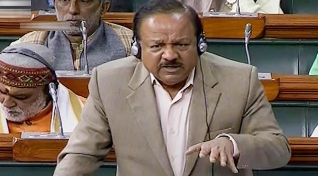 Union Health Minister Harsh Vardhan speaks in the Lok Sabha during the Budget Session of Parliament on Feb. 7, 2020. (PTI) Union Health Minister Harsh Vardhan speaks in the Lok Sabha during the Budget Session of Parliament on Feb. 7, 2020. (PTI)