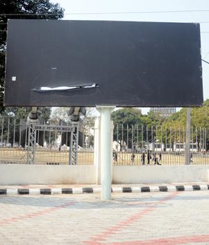 An unused unipole in Patiala. (HT PHOTO) An unused unipole in Patiala. (HT PHOTO)