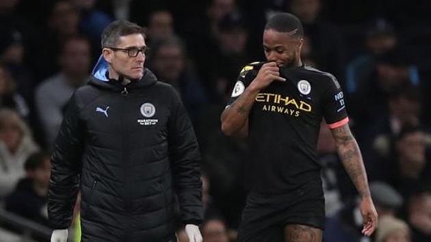 FILE PHOTO: Soccer Football - Premier League - Tottenham Hotspur v Manchester City - Tottenham Hotspur Stadium, London, Britain - February 2, 2020 Manchester City's Raheem Sterling is substituted after sustaining an injury (REUTERS) FILE PHOTO: Soccer Football - Premier League - Tottenham Hotspur v Manchester City - Tottenham Hotspur Stadium, London, Britain - February 2, 2020 Manchester City's Raheem Sterling is substituted after sustaining an injury (REUTERS)
