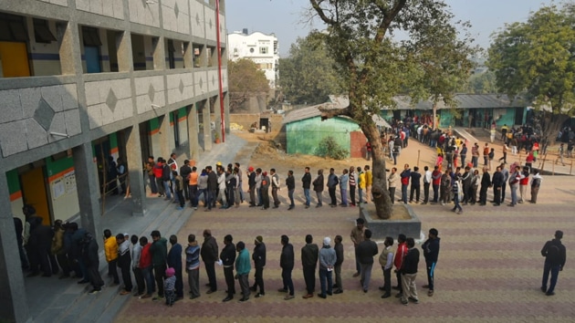 Delhi had recorded a voter turnout of 67.12% in the last assembly elections held in 2015. (Amal KS/HT Photo) Delhi had recorded a voter turnout of 67.12% in the last assembly elections held in 2015. (Amal KS/HT Photo)