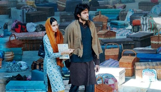 Shikara movie review: Sadia and Aadil Khan in a still from the film.