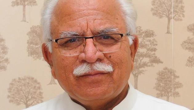 Haryana CM Manohar Lal Khattar also made a reference to hiring unskilled workers by the industry while talking about the private job quota, thus indicating that the proposed job quota could only for the unskilled workers.(HT Photo)