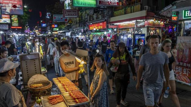 The tourism industry in Thailand accounted for 15.5% of total employment — 5,834,000 jobs — in 2017, according to a report issued last year by Bangkok Bank. Lately, the lines to get into Bangkok’s Grand Palace, a top-tier tourist attraction, have been sparse. (Gemunu Amarasinghe / AP)