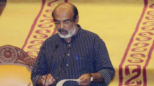 Defending the move, the state finance minister said it was a painting by an artist from the state and the depiction was more relevant now. (PTI FILE) Defending the move, the state finance minister said it was a painting by an artist from the state and the depiction was more relevant now. (PTI FILE)