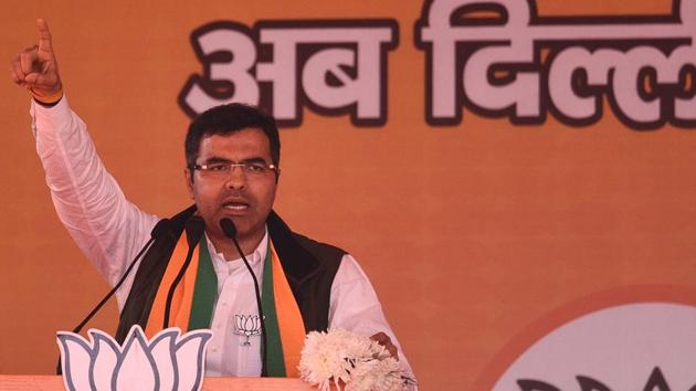BJP MP Pravesh Verma was twice banned from campaigning for the Delhi Assembly Election.(Vipin Kumar/HT PHOTO) BJP MP Pravesh Verma was twice banned from campaigning for the Delhi Assembly Election.(Vipin Kumar/HT PHOTO)