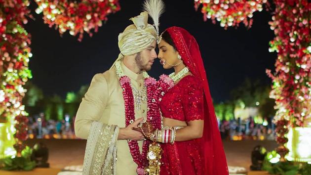 Priyanka Chopra and Nick Jonas said their ‘I Dos’ at the majestic Umaid Bhawan Palace in Jodhpur.(Instagram)