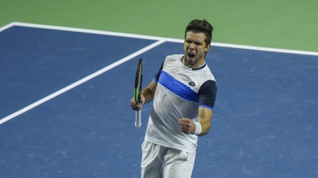 World No 107, Jiri Vesely. (HT Photo) World No 107, Jiri Vesely. (HT Photo)