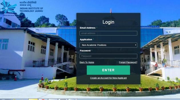IIT Jammu Recruitment 2020. (Screengrab) IIT Jammu Recruitment 2020. (Screengrab)