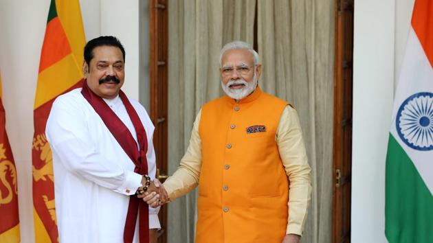 Mr Rajapaksa sought to strike a balance between Sri Lanka’s ties with India, and those with other regional players, such as China and Pakistan, describing India as a “relation” and the others as friends (Bloomberg) Mr Rajapaksa sought to strike a balance between Sri Lanka’s ties with India, and those with other regional players, such as China and Pakistan, describing India as a “relation” and the others as friends (Bloomberg)