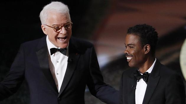 Steve Martin and Chris Rock appear on stage at the 92nd Academy Awards in Hollywood, Los Angeles, California.(REUTERS)