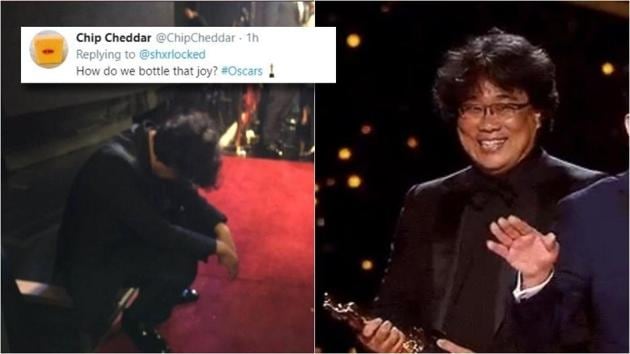 Bong Joon Ho’s happy reaction to winning the Oscar won Twitter’s heart.