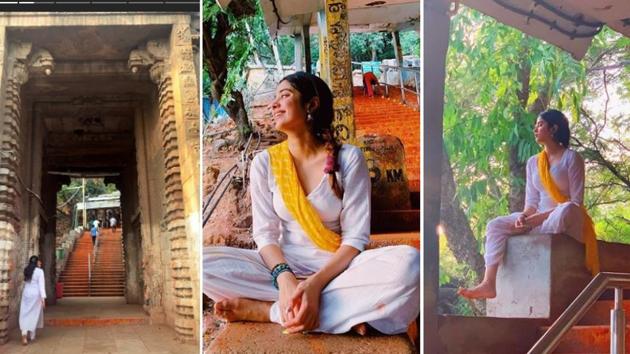 Snapshots from Janvhi Kapoor’s Tirupati trip.(Instagram)