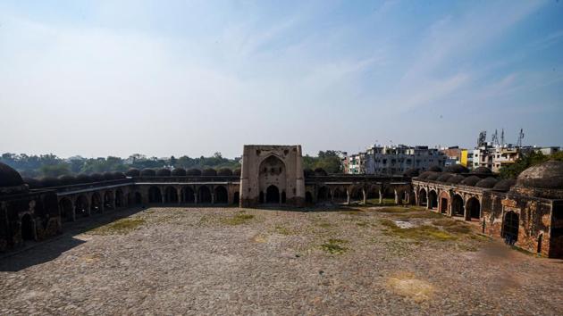 “The occupation of the Begampur mosque continued for a very long time, before the ASI forcibly removed them. That explains much of the vandalism of the monument in the next few years, as people from surrounding areas started using parts of its masonry for personal use,” Jalil added. (Amal KS / HT Photo)