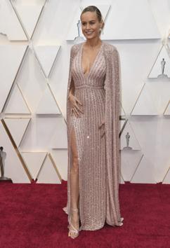 Brie Larson arrives at the Oscars on Sunday, Feb. 9, 2020, at the Dolby Theatre in Los Angeles. (Photo by Richard Shotwell/Invision/AP) (Richard Shotwell/Invision/AP)