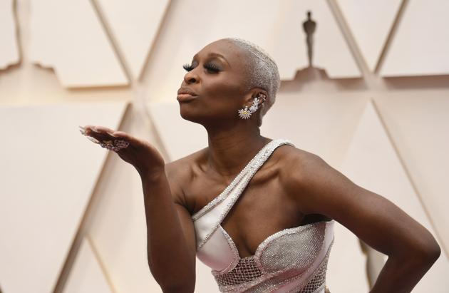 Cynthia Erivo arrives at the Oscars on Sunday, Feb. 9, 2020, at the Dolby Theatre in Los Angeles. (Photo by Richard Shotwell/Invision/AP) (Richard Shotwell/Invision/AP)