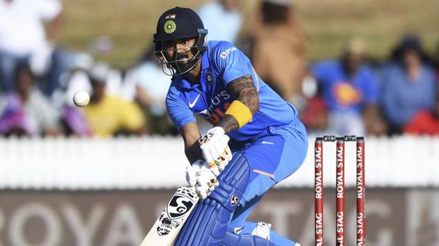 India's KL Rahul bats during a One Day International cricket between India and New Zealand. (AP) India's KL Rahul bats during a One Day International cricket between India and New Zealand. (AP)