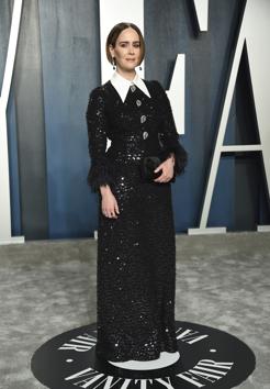 Sarah Paulson arrives at the Vanity Fair Oscar Party on Sunday, Feb. 9, 2020, in Beverly Hills, Calif. (Photo by Evan Agostini/Invision/AP) (Evan Agostini/Invision/AP)