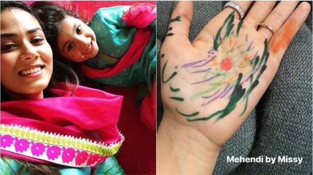 Mira Rajput and Misha played with sketch pens.