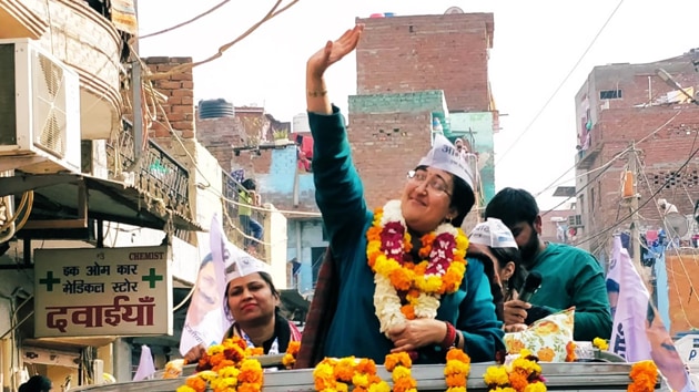 Atishi has secured a victory from Kalkaji seat in a prestigious battle with rival BJP.(Photo: AtishiAAP/ Twitter)