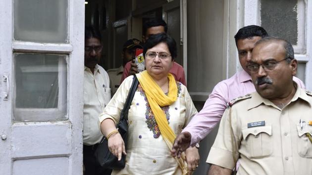 Urvashi Chudawala’smother steps out from Azad Maidan Police station after an FIR citing sedition was filed at the Azad Maidan police station in Mumbai.(Satish Bate/HT Photo) Urvashi Chudawala’smother steps out from Azad Maidan Police station after an FIR citing sedition was filed at the Azad Maidan police station in Mumbai.(Satish Bate/HT Photo)